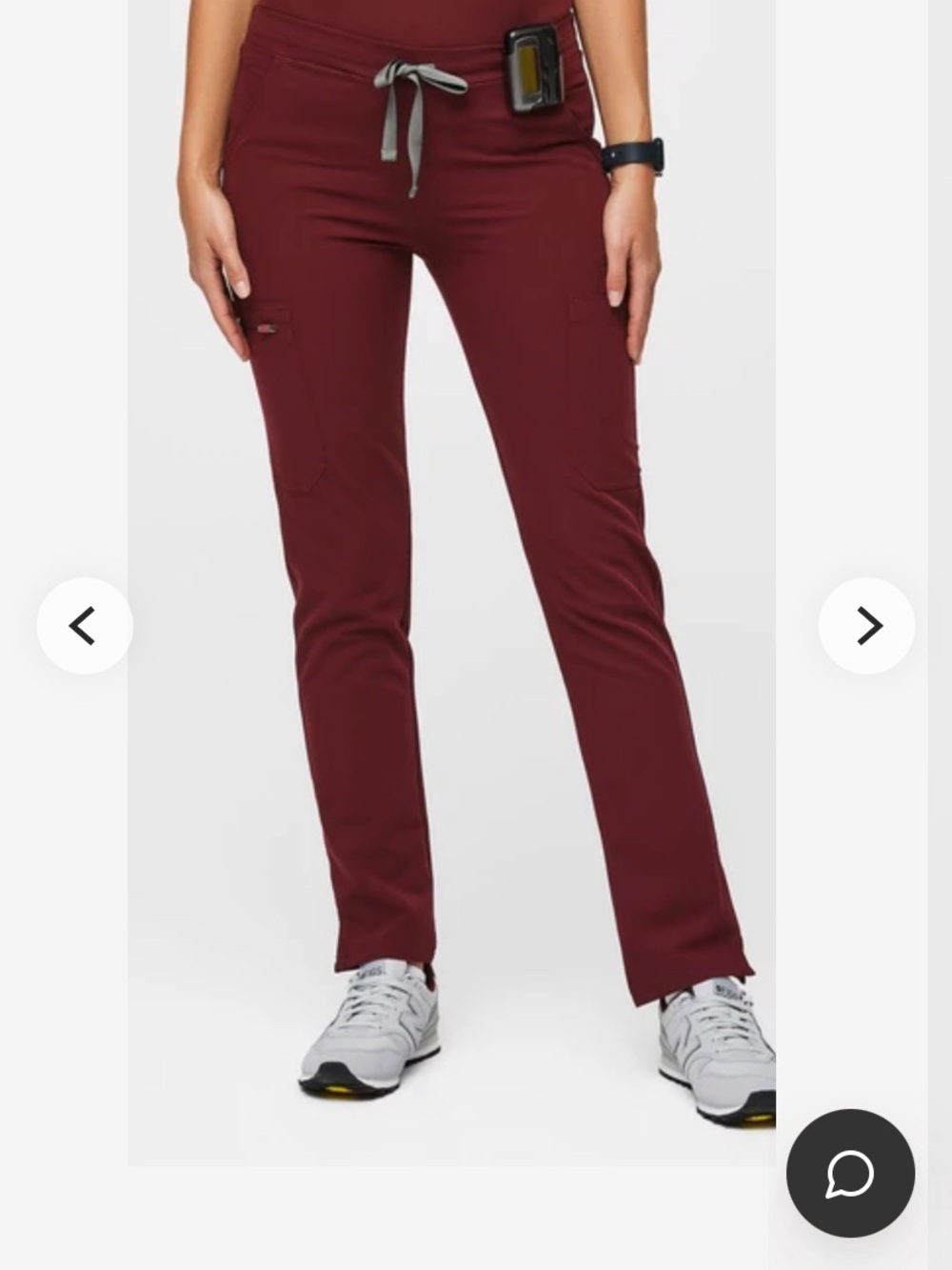NWT Figs Women's Yola Slim Scrub Pants with Contrast Drawstring Small Tall